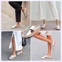 FAUSTO FST FJDWC-7052 SILVER-37 Women Silver Criss Cross Strap Design Perforated Slip On Shoes | Back Open Casual Shoes for Office, Outdoor, Party (4 UK) gallery image