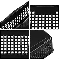 Vista 3 de Paquete de 6 cestas de plástico A4, bandejas negras para oficina