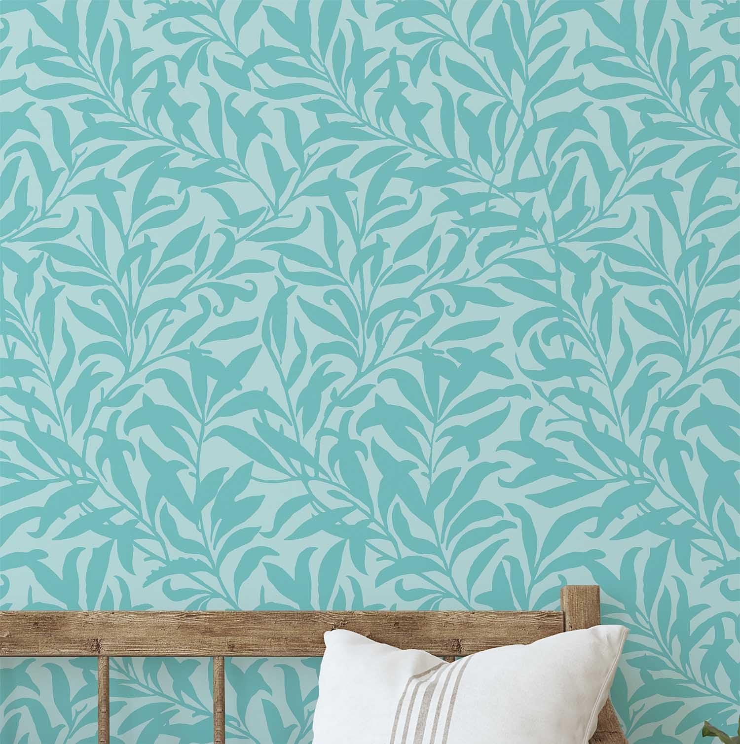 Papier peint autocollant turquoise 63,5x304,8 cm S4Sassy vinyle imperméable