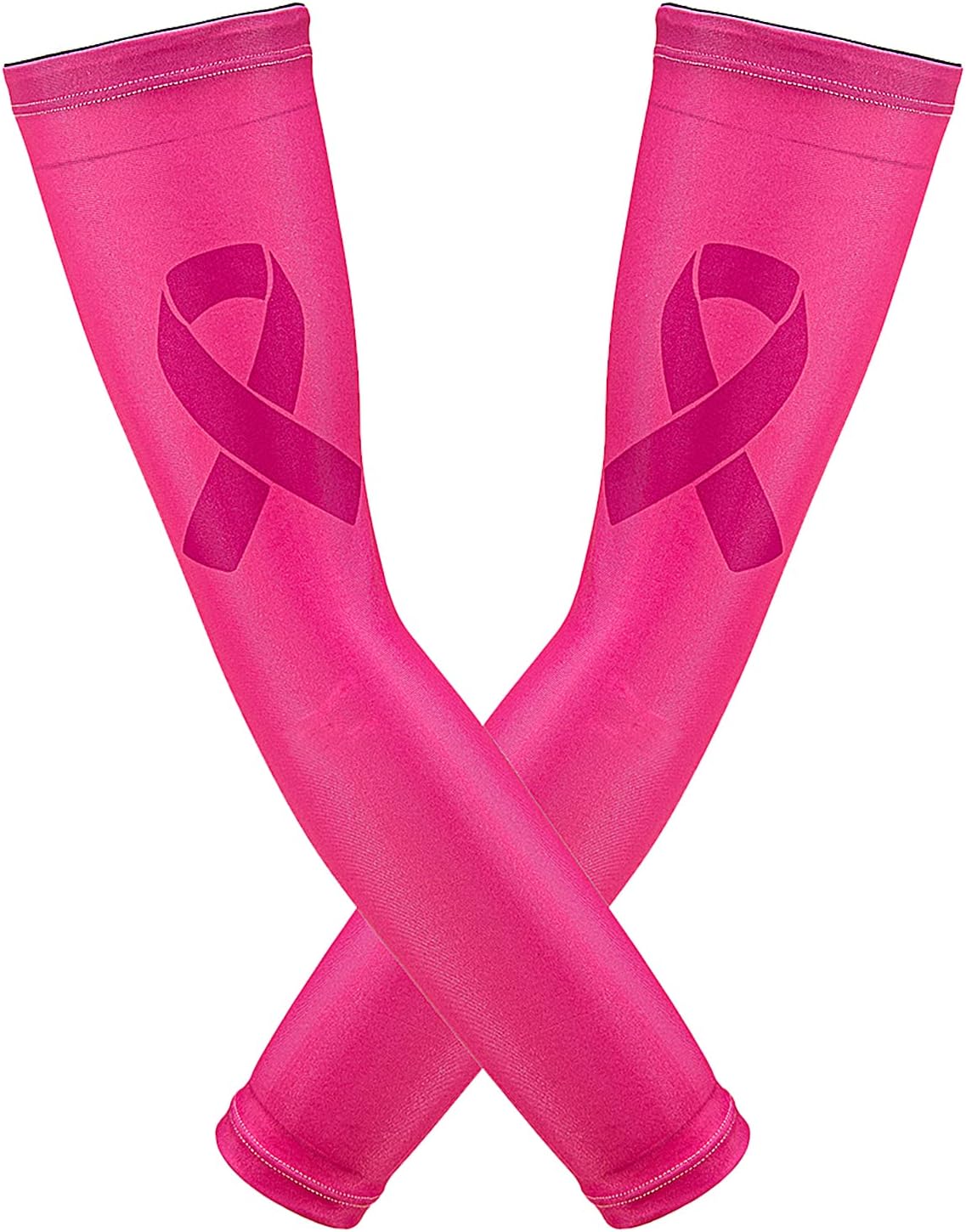 Yxmeiguo Sports Compression Arm Sleeve - 2 Sleeves Adult Pink Arm Sleeves - Baseball Football Basketball Cycling Sports