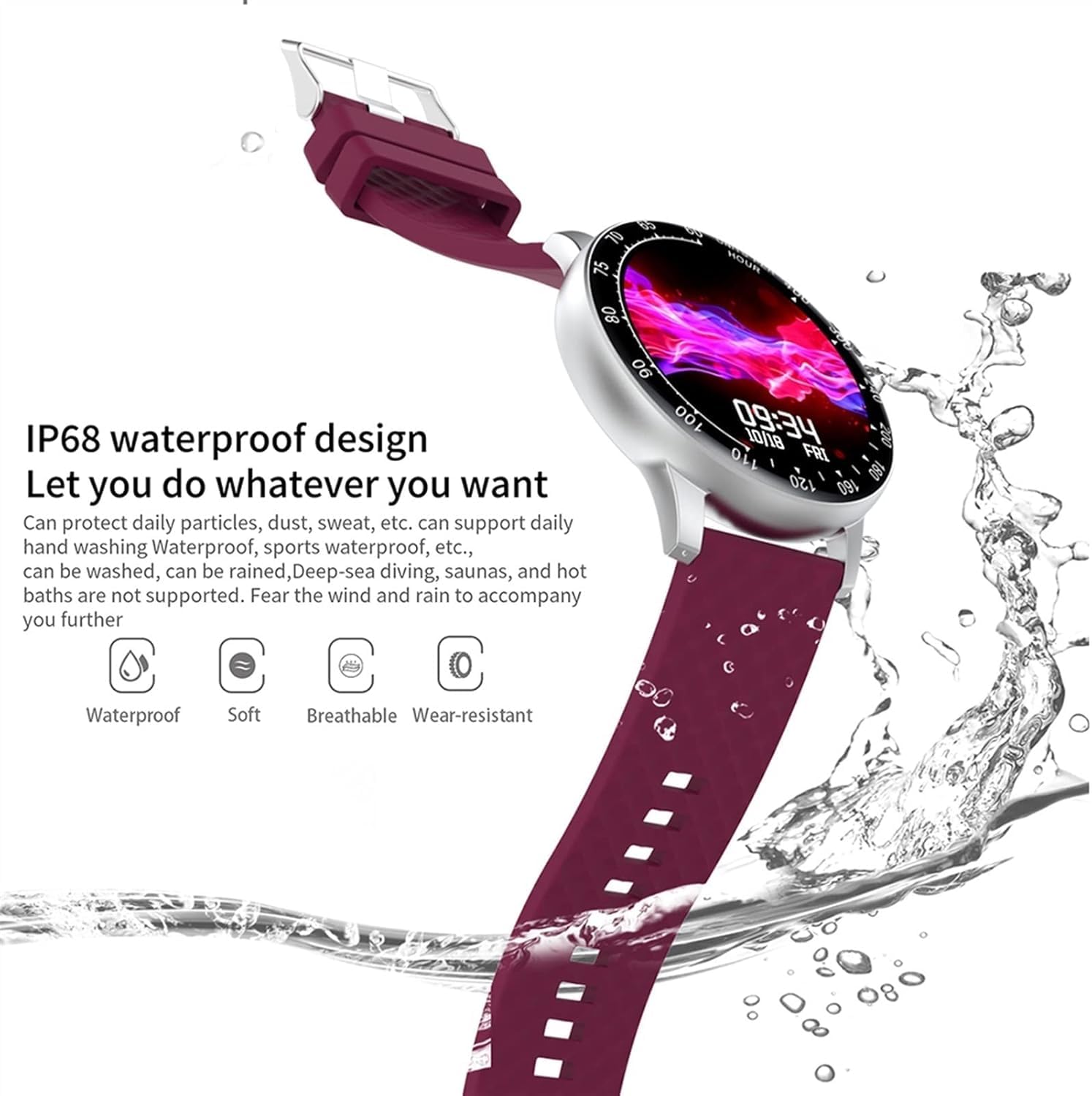 Inteligentny zegarek mężczyźni DIY Watchface w pełni dotykowy opaska monitorująca aktywność fizyczną tętno ciśnienie krwi kobiety Smartwatch licznik kalorii krokomierz, C, jeden rozmiar