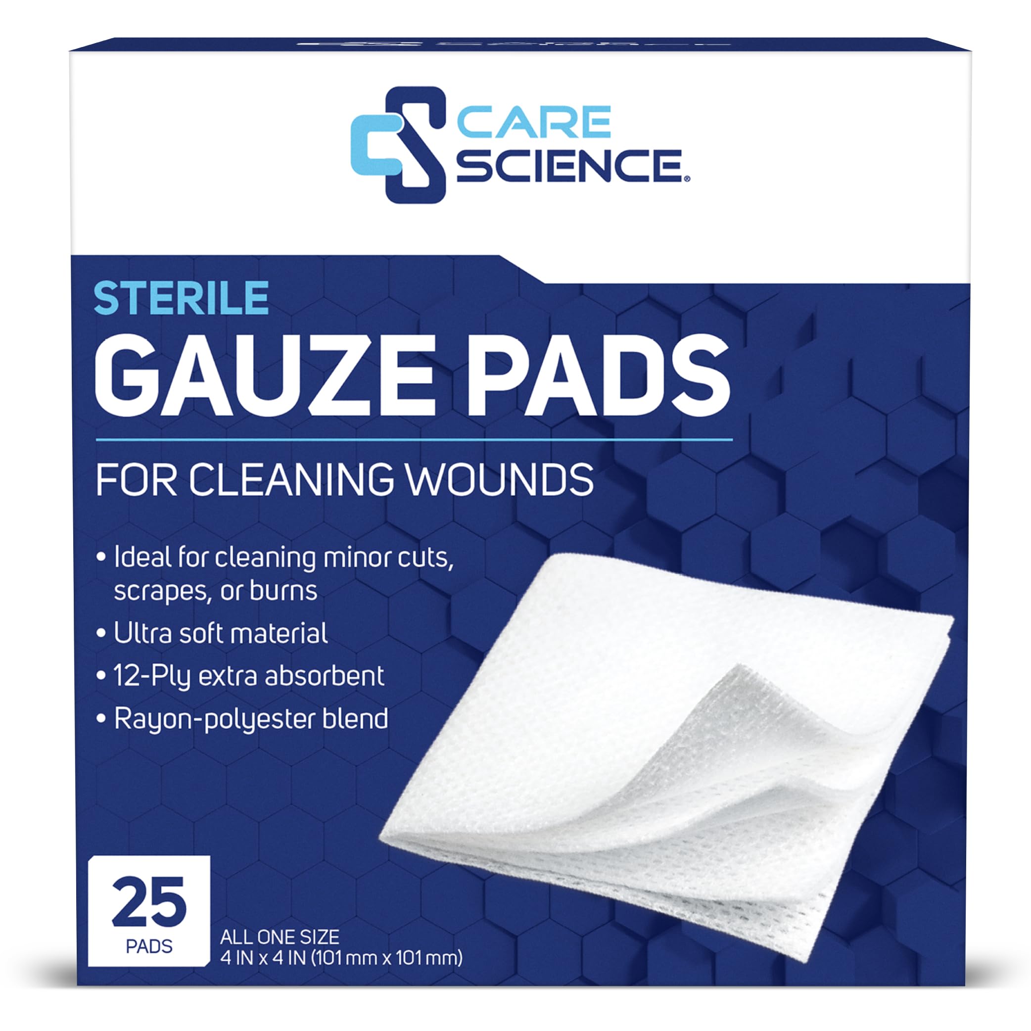 Care Science Gauze Pads - 25 Count -9