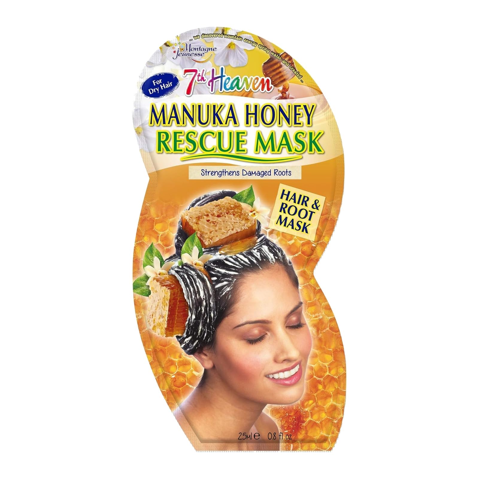 7th Heaven Manuka Honey Hair Mask, 25ml Deep Conditioning for Damaged Hair