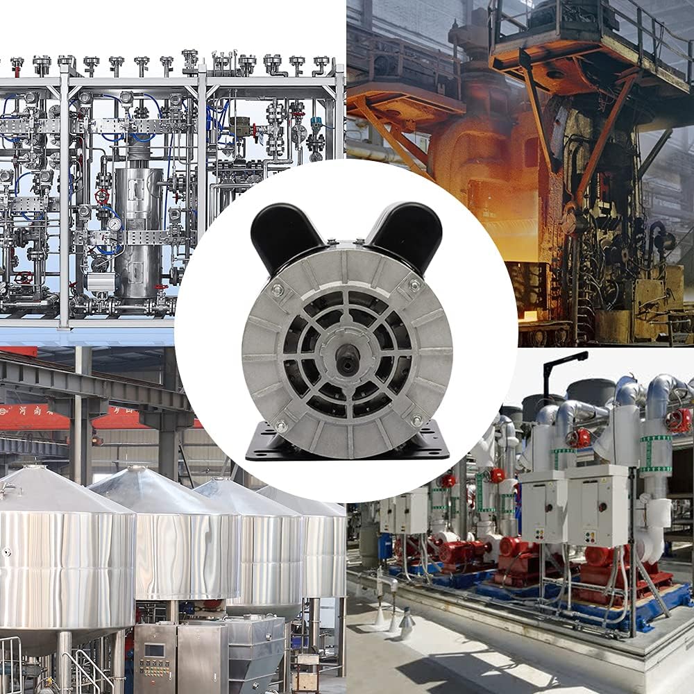 5 HP SPL 3450 RPM Air Compressor Electric Motor, 60 Hz Single Phase Electric Motor, 208V-230V 5/8"Shaft Diameter Rolled Steel Shell Electric Motor