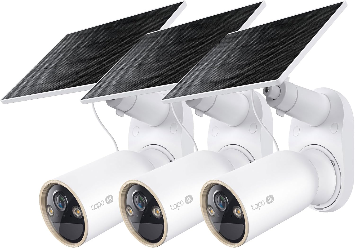 MagCam 4K Outdoor Wireless Security Camera, C460 KIT(3-Pack) | Battery Power with Solar, Magnetic Mount, Person/Vehicle Detection, Subscription-Free SD or Optional Cloud, Works with Alexa