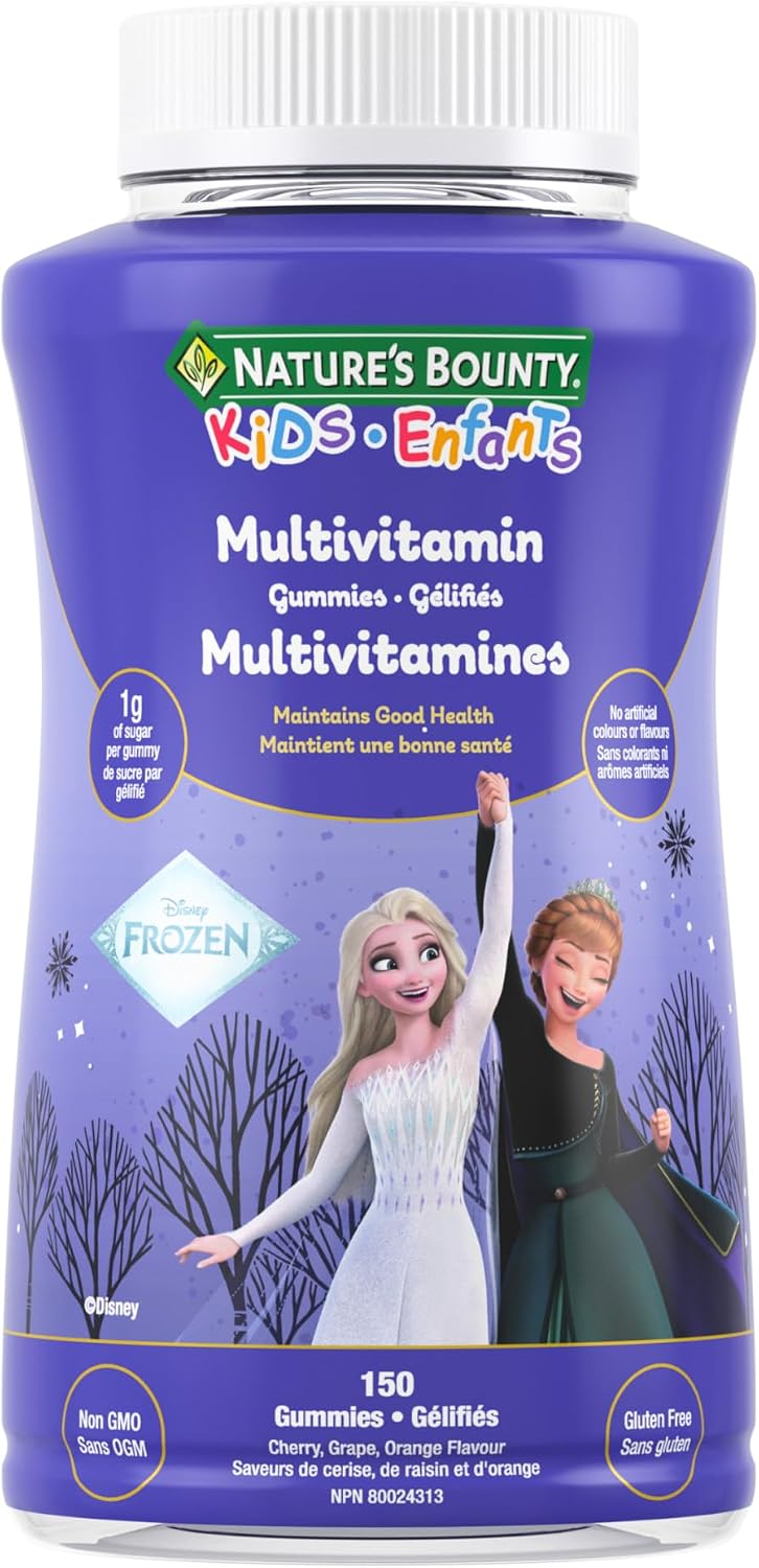 NATURE'S BOUNTY KIDS Multivitamin, Disney Frozen, 350 g | Supports Immune System, Eye Health, Bones, And Teeth, Source of Antioxidants, Gluten-free, Fruit Flavoured Gummies