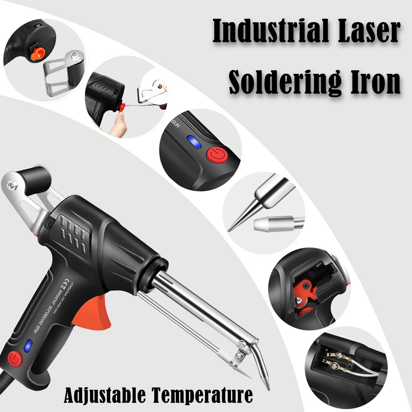 Werkzeug, Manuelles Laserschweiß-Lötpistolen-Set, mehrfarbig, verschiedene Größen(Green,5pcs Set)