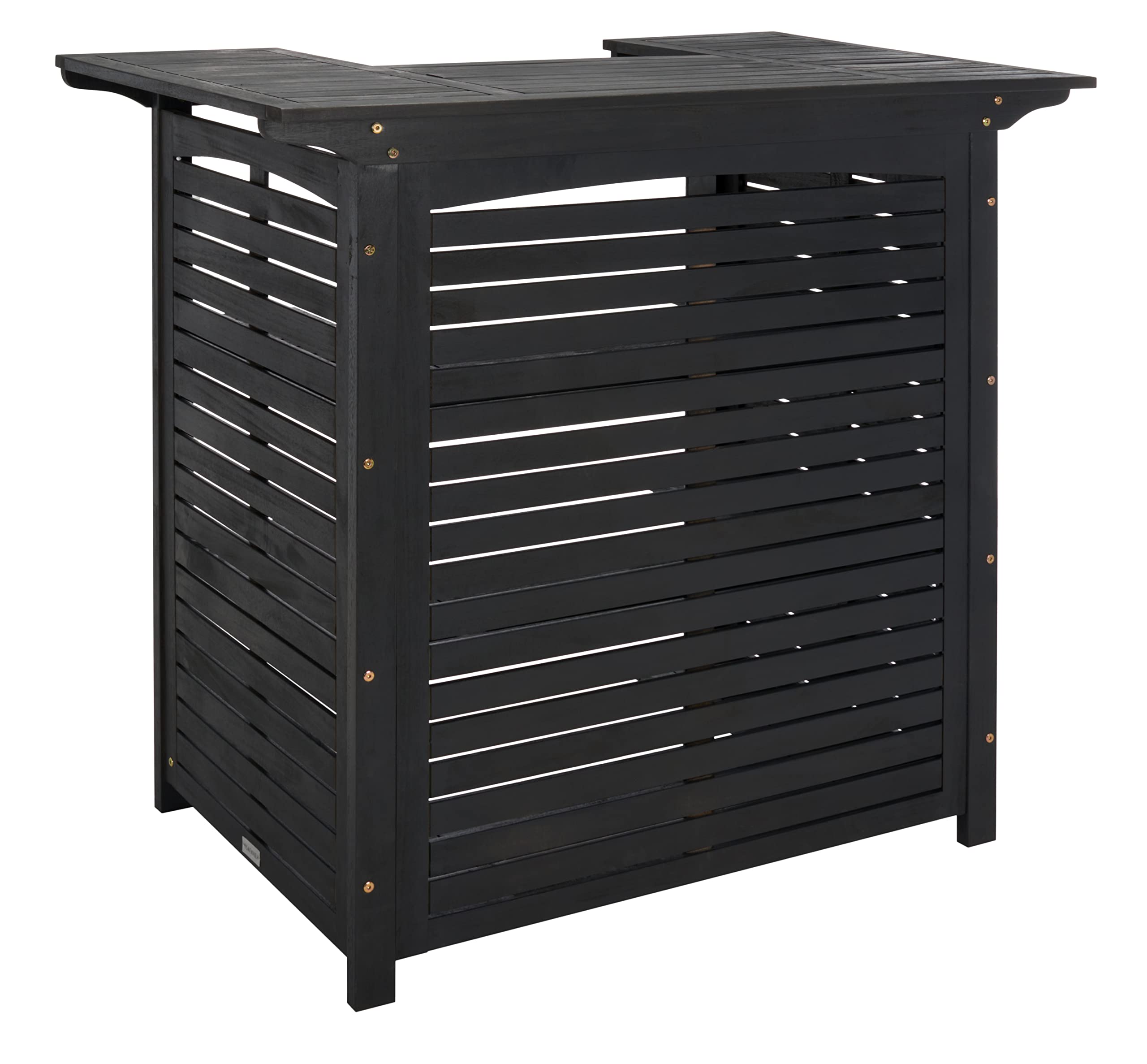 SAFAVIEH Monterey Black Acacia Wood Bar Table