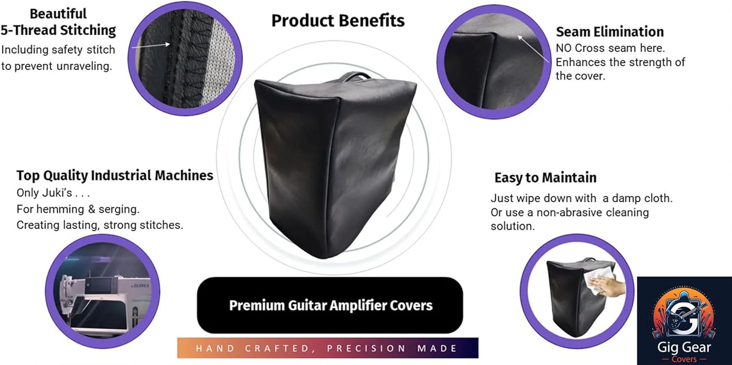 Gig Gear Cover for Fender Rumble Studio 40 Bass Amplifier | Genuine Waterproof Cordura or Synthetic Leather Fabric | Select Color, Padding & Pocket Options | Made in US