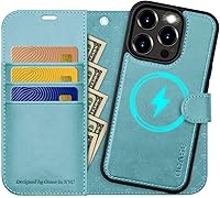 Vista 15 de OCASE Funda tipo cartera desmontable para iPhone 12 y iPhone 12 Pro con tarjetero [2 en 1] Funda de piel sintética con soporte de bloqueo RFID