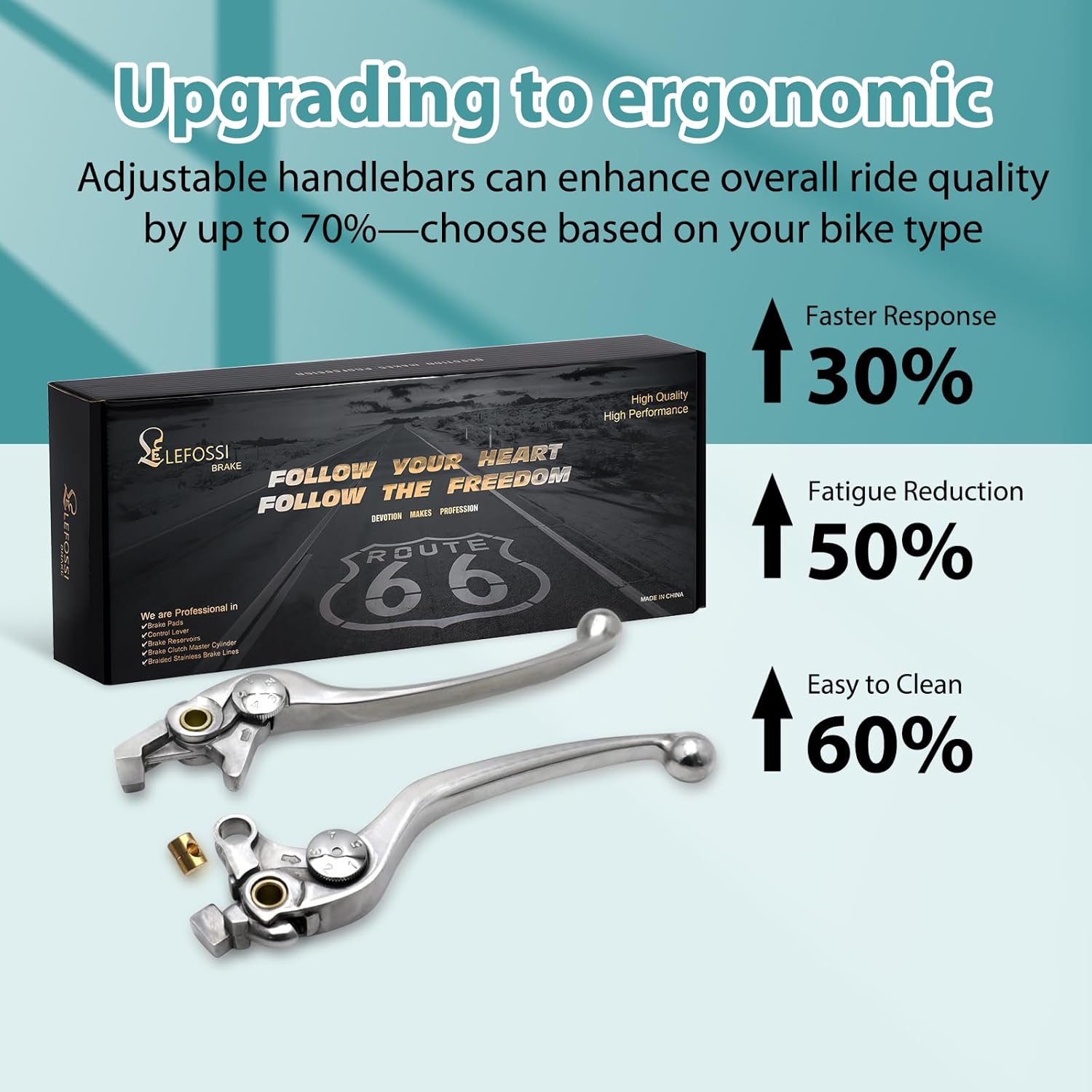 Premium Aluminum Motorcycle Brake & Clutch Lever Compatiable with Suzuki GSF 1250 Bandit 2007-2014 GSF 1200 2001-2006 GSX 650 F 2008-2012 GSX 1400 2001-2007 - Safety Smooth Brake, Polished