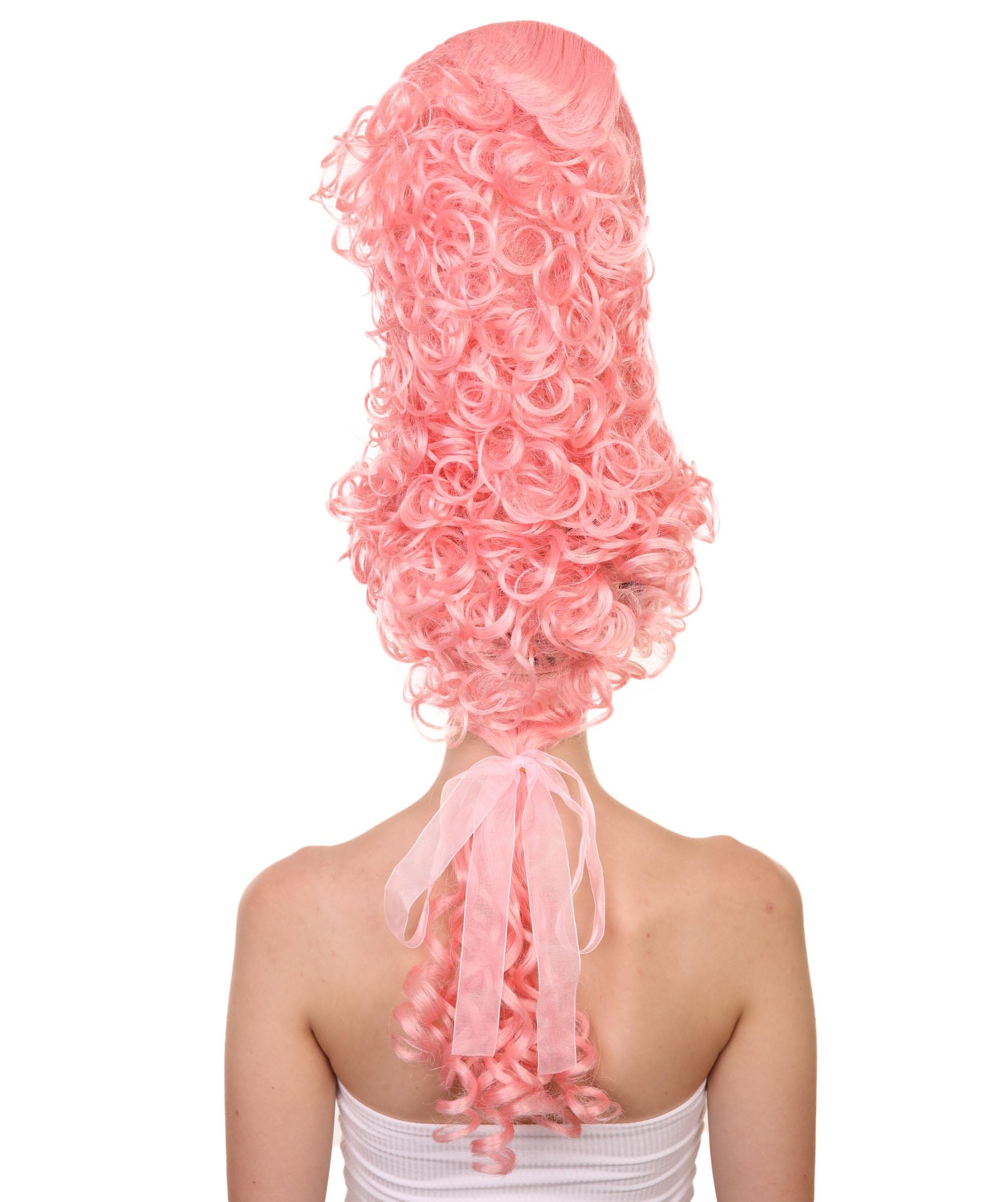 HPO Adult Colonial Pink Beehive Hairstyle Wig, Flame-Retardant Fiber - Image 4
