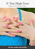 Vista 101 de ohora - Tiras de uñas de gel semicuradas (N Silver Chrome), blancas, metálicas, para cualquier lámpara de uñas UV/LED, larga duración, con 2