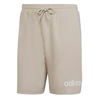 adidas Uomo Essentials Linear Single Jersey Short Shorts, Wonder Alumina/White