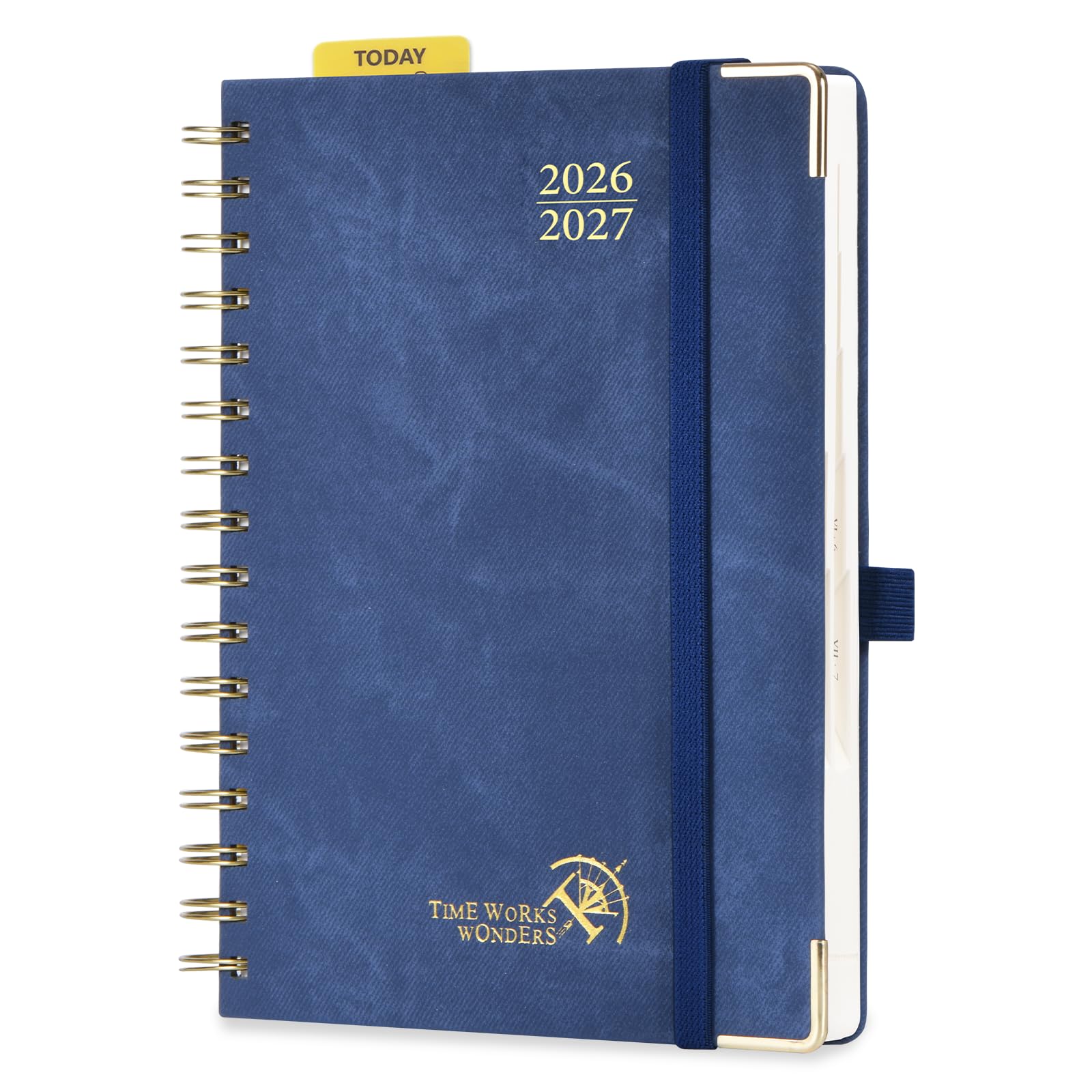 POPRUN 2026-2027 Academic Diary Day to Page A5 Spiral Bound Hard Cover