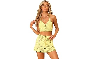 Women's 2 Pieces Crochet Skirt Set