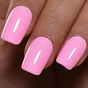 Baby Pink Gel Nail Polish, 1Pcs Pink Soak Off UV LED Gel Polish, Long Lasting, Nail Art Manicure Salon DIY at Home for Spring and Summer (0.34 Fl Oz-989)