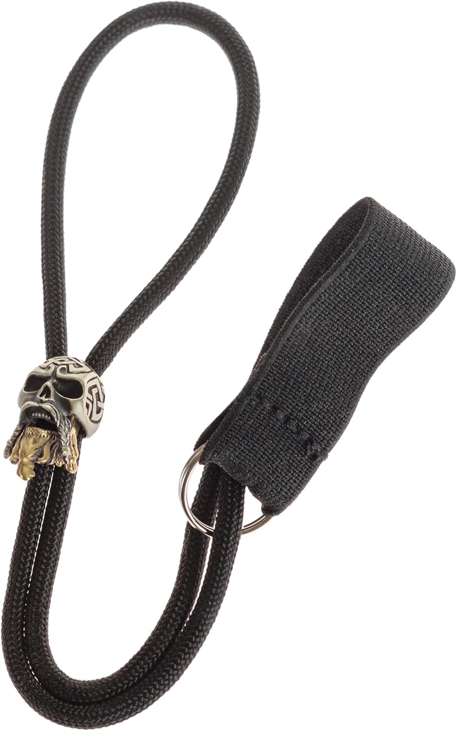 Asterom Handmade Walking Stick for Men - Solid Hardwood Carved Cane with Unique Paracord Skull Strap (Nutcracker)