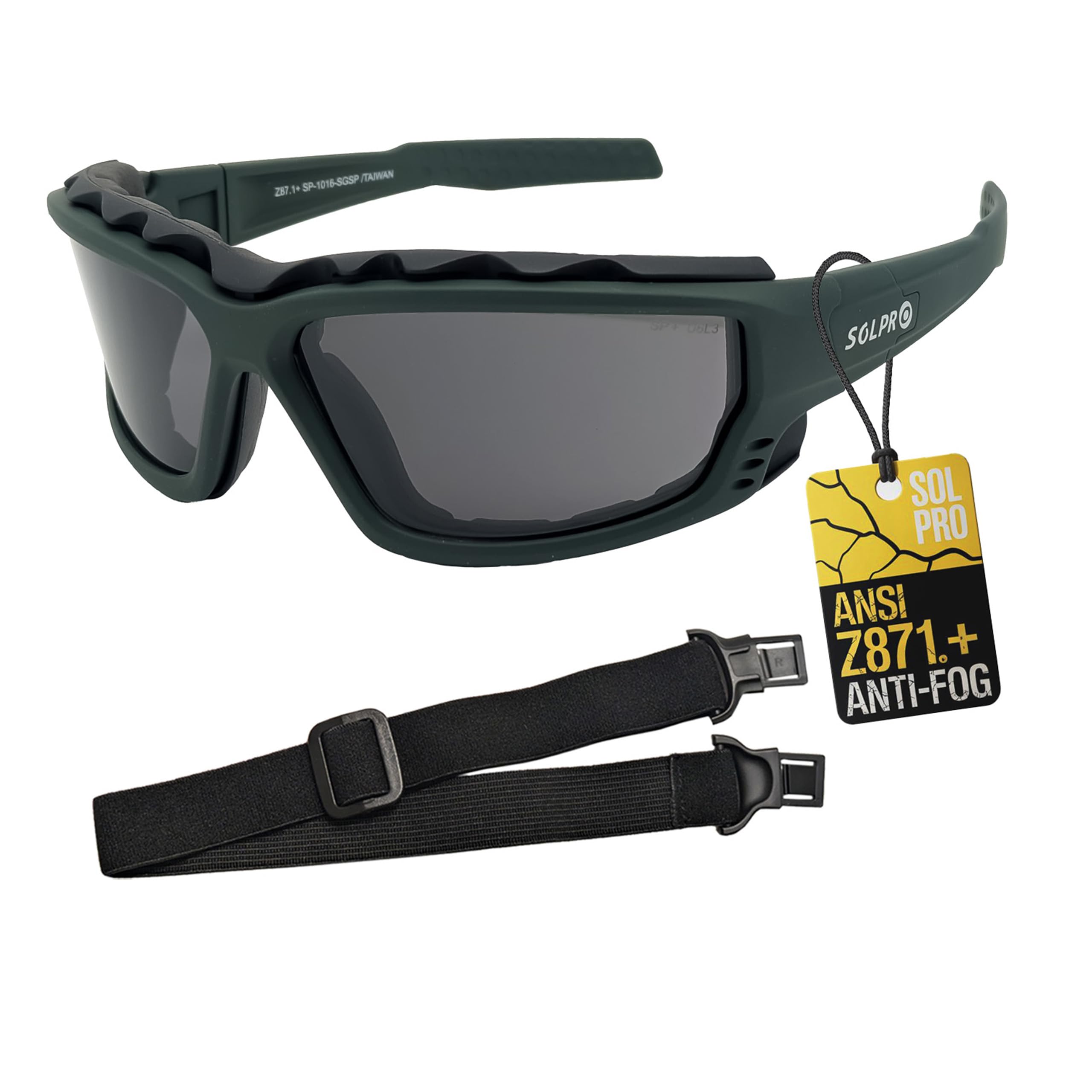 Gafas de sol de seguridad antivaho acolchadas de espuma, a prueba de polvo, resistentes al viento, caza, senderismo, golf