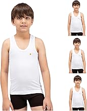 Amul Comfy Boys Cotton Solid Vest Pack of 4