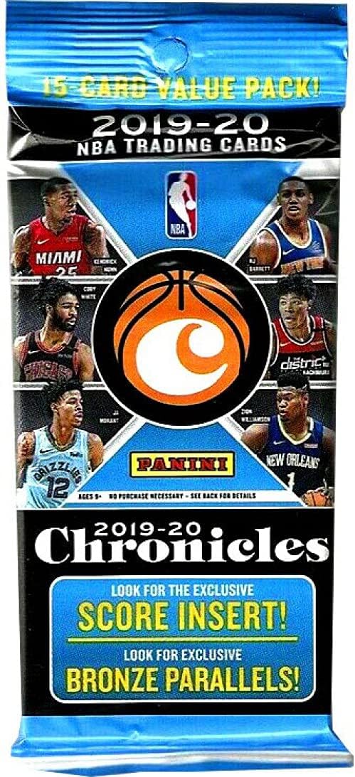 2019-2020 Panini Chronicles Basketball VALUE pack (15 cards/pack)