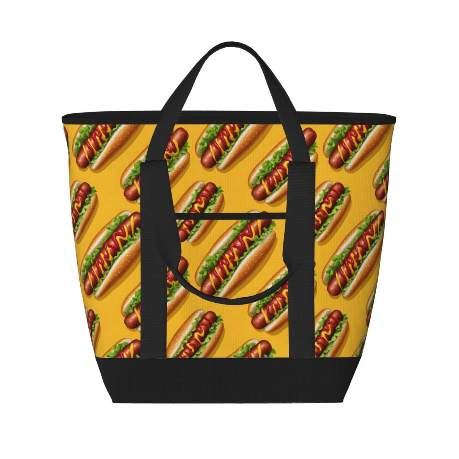 Sac d'épicerie isotherme réutilisable grand format avec fermeture éclair pour courses et voyage