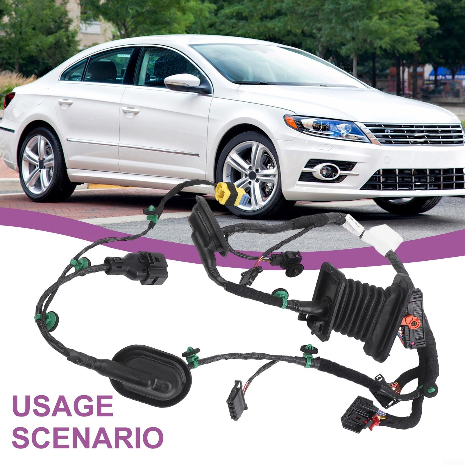 Türkabelbaum Vorne Links für JETTA für GOLF MK5 2006-2010, Ersatz für OE 1K0971120BK, ABS Kabelstrang Schwarz