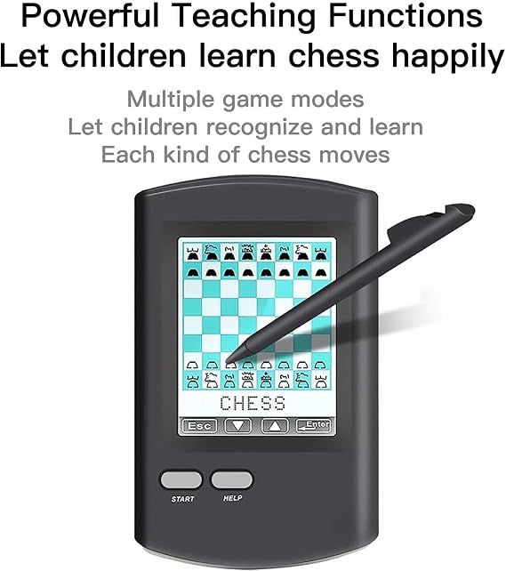 Portable Electronic Chess Set with HD LCD Screen and Stylus, AI Learning Modes for Beginners to Advanced Players, Ideal Travel Gift