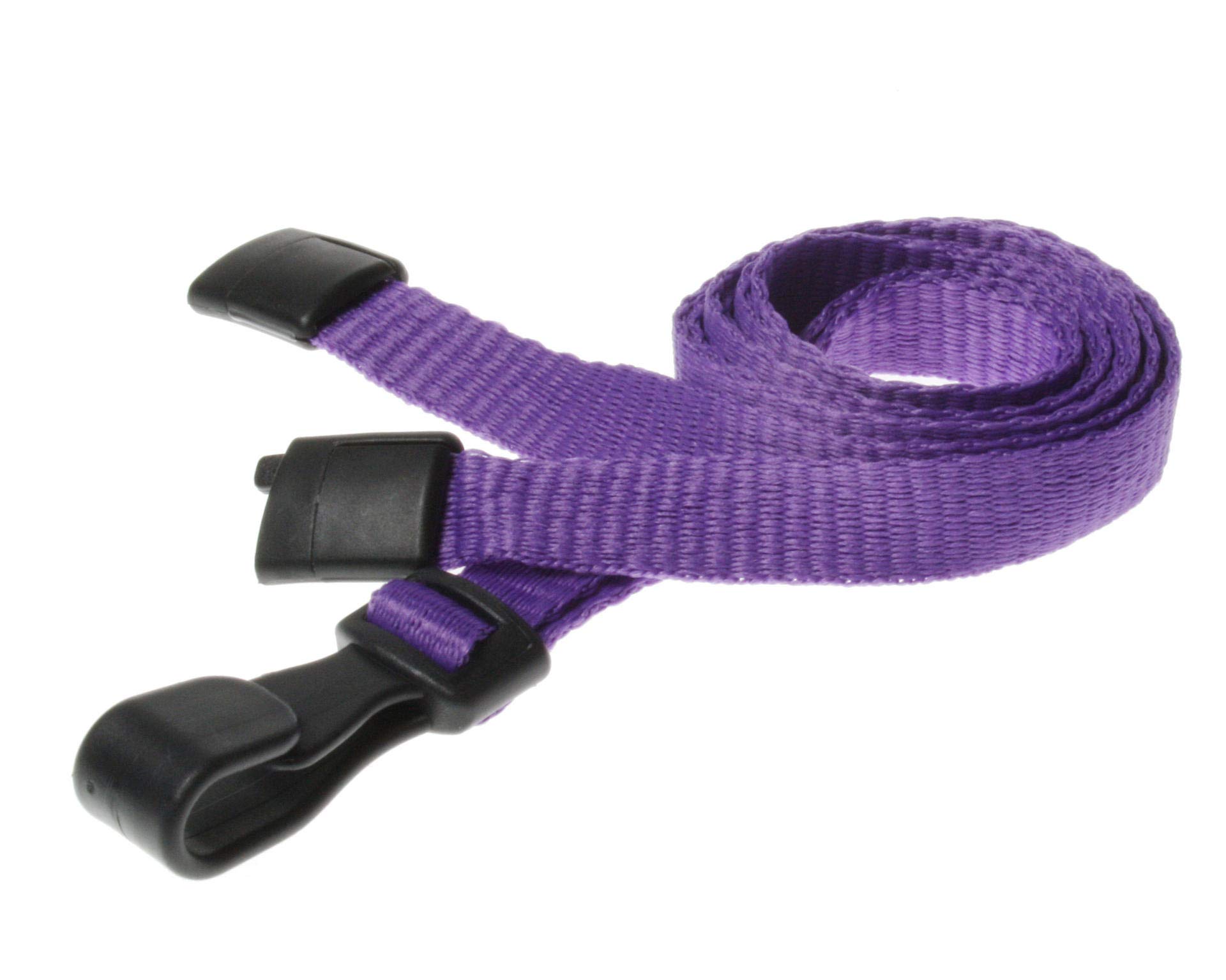 Identity-Plus: Purple Flat Weave Lanyard with Safety Breakaway and J Clip (5)