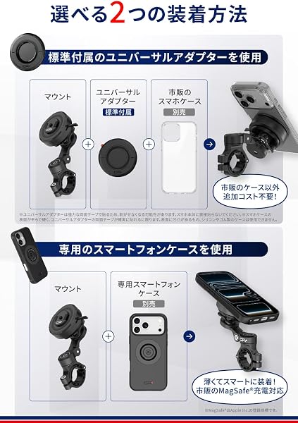 デイトナ(Daytona) GRエクスプロア バイク スマホホルダー 振動吸収 360度回転 片手脱着 φ22.2-32mm用 バーマウント(ハンドルバーマウント) GR-MT11 65182 - 5