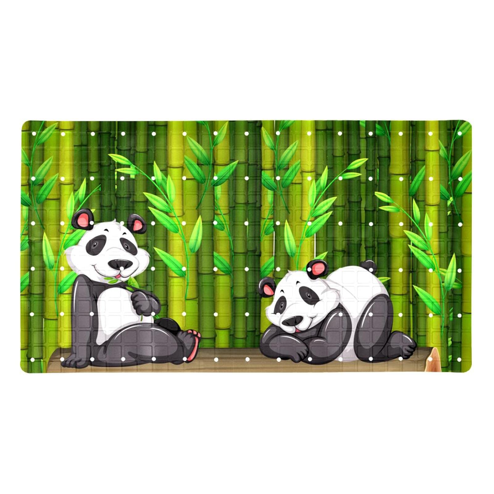 Tapis de douche panda douceur naturelle pour salle de bain bien-être