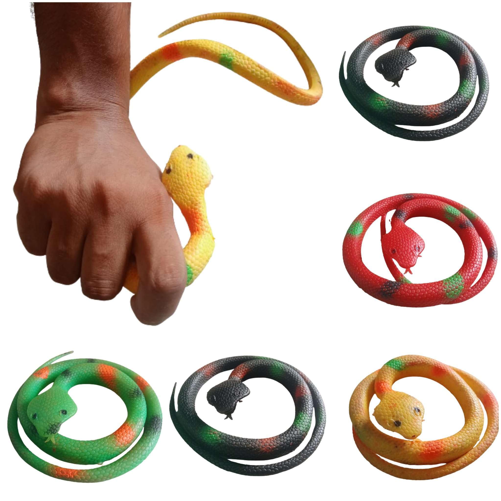 ZOKCY® (Pack of 4 Pcs) Multicolor Rubber Snake Prank Toy for Kids/Realistic Multicolor Rubber Snakes Prank Toys Multicolor/Magic Shows Toy Snake for Kids/Fake Snake Toys for Garden Props to Scare (B0DF75JT96) Amazon Price History, Amazon Price Tracker