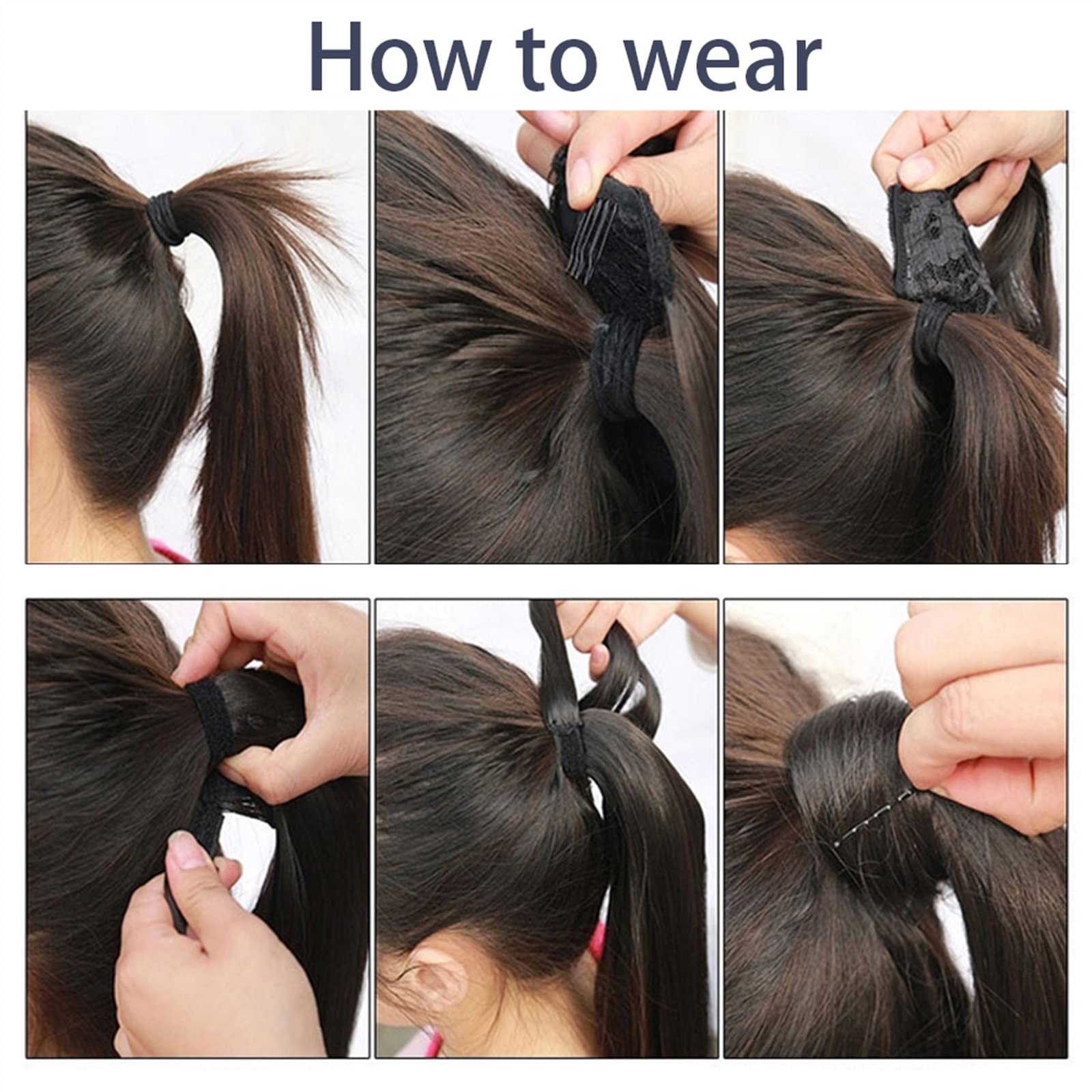 Przedłużenie kucyka Bounce Wraparound Kawałki włosów w koński ogon Proste doczepiane włosy z grzebieniem Warp Ponytails dla kobiet Syntetyczny Fryzura z kucykiem (Color : 60, Size : 18inches)