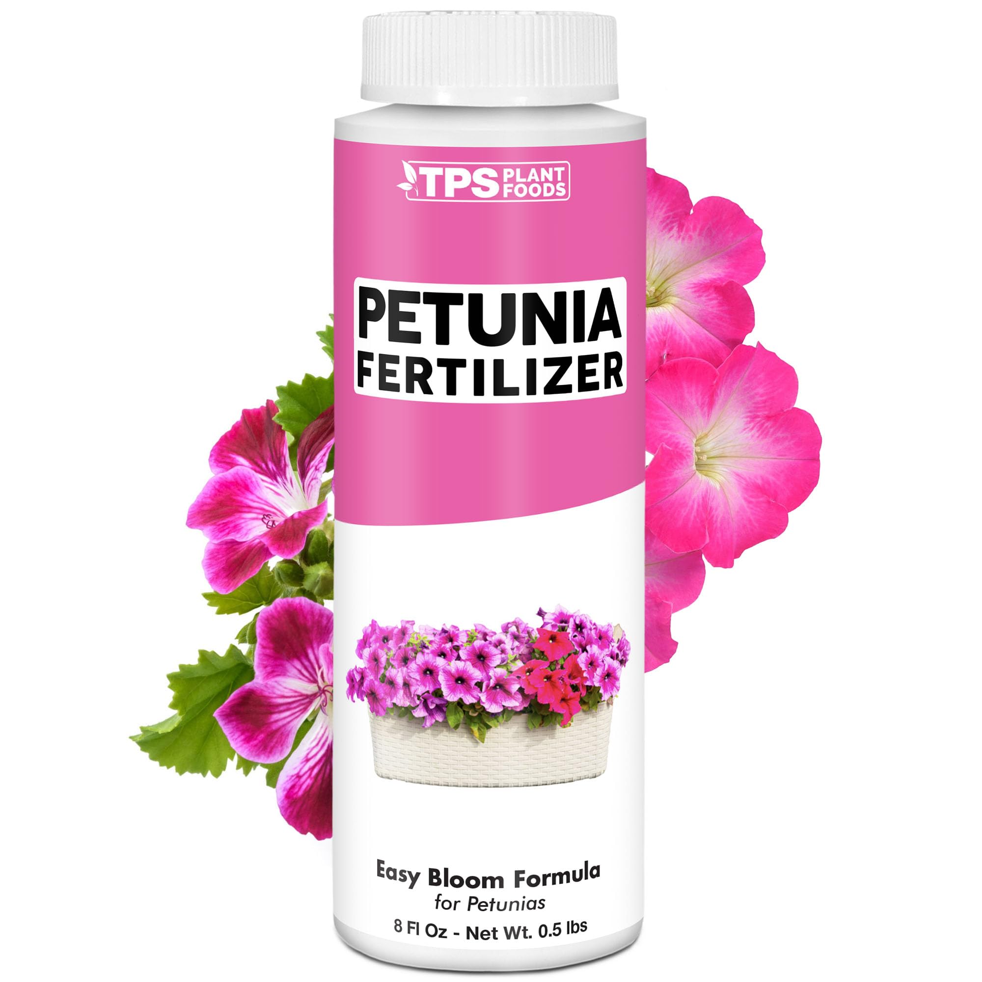 Petunia Fertilizer – Liquid Plant Food for Vibrant Color & Growth, 8 oz 8 oz (1/2 Pint)