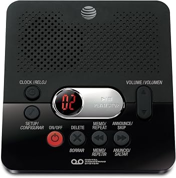 ATT Digital Answering System Black 1740