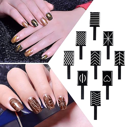 Miniatura 6 de Ideal Swan Juego de 11 herramientas de esmalte de uñas magnéticas, esmalte de gel de ojo de gato, uñas de gel 3D, herramienta de plástico de ojo de