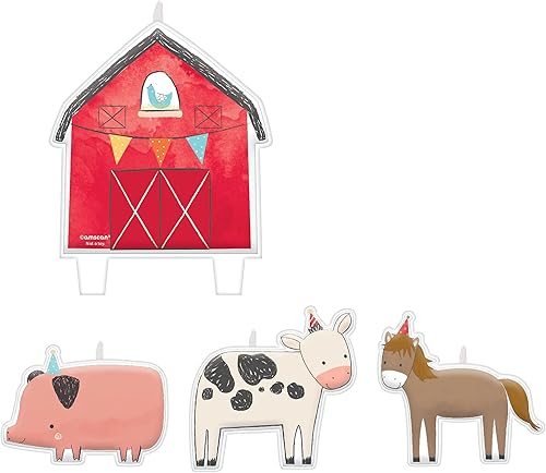 Miniatura 1 de Juego de velas de cumpleaños de Barnyard  Multicolor  4 piezas