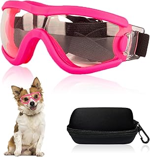 Mitubati Dog Goggles Samll Breed Dog Sunglasses with Adjustable for UV Protection Eyewear Doggy Doggie Puppy Glasses Anti-...