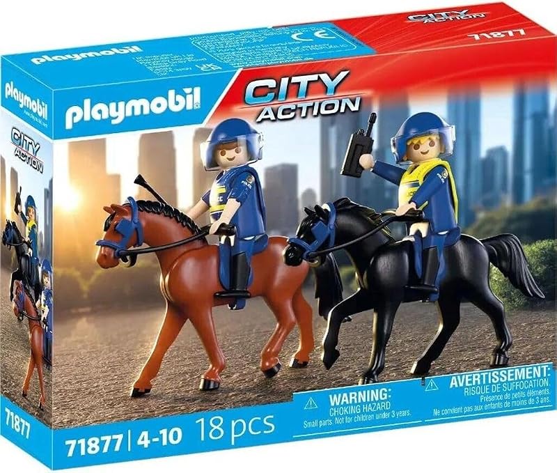 Set de policía montada a caballo
