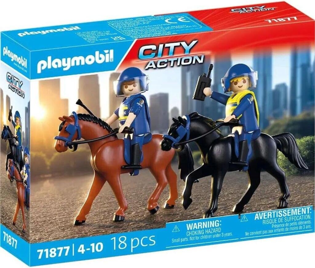 Playmobil Police Squadron – Police Team Playset with Figures & Accessories, Action Roleplay Toy for Kids Ages 4+