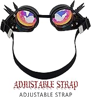 Vista 3 de Anteojos para fiesta con lentes de cristal diseño de caleidoscopioarco iris. Entrega en 3-5 días.