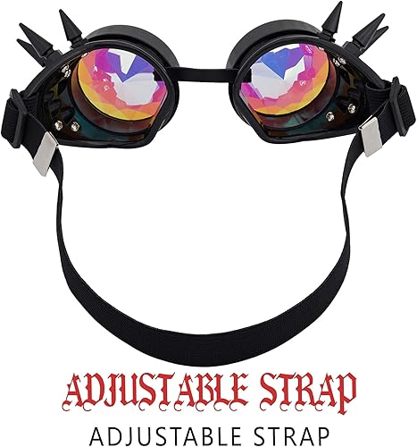 Miniatura 3 de Anteojos para fiesta con lentes de cristal diseño de caleidoscopioarco iris. Entrega en 3-5 días.