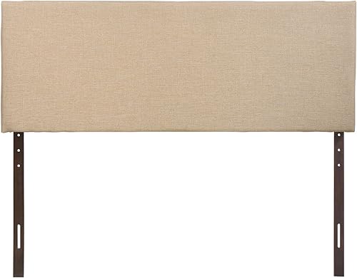 Modway Region - Cabecera tapizada de tela de lino en café