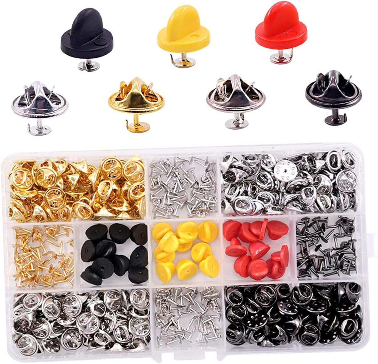 430pcs Multipurpose Pin Back Fastener Set for Badges and Name Tags