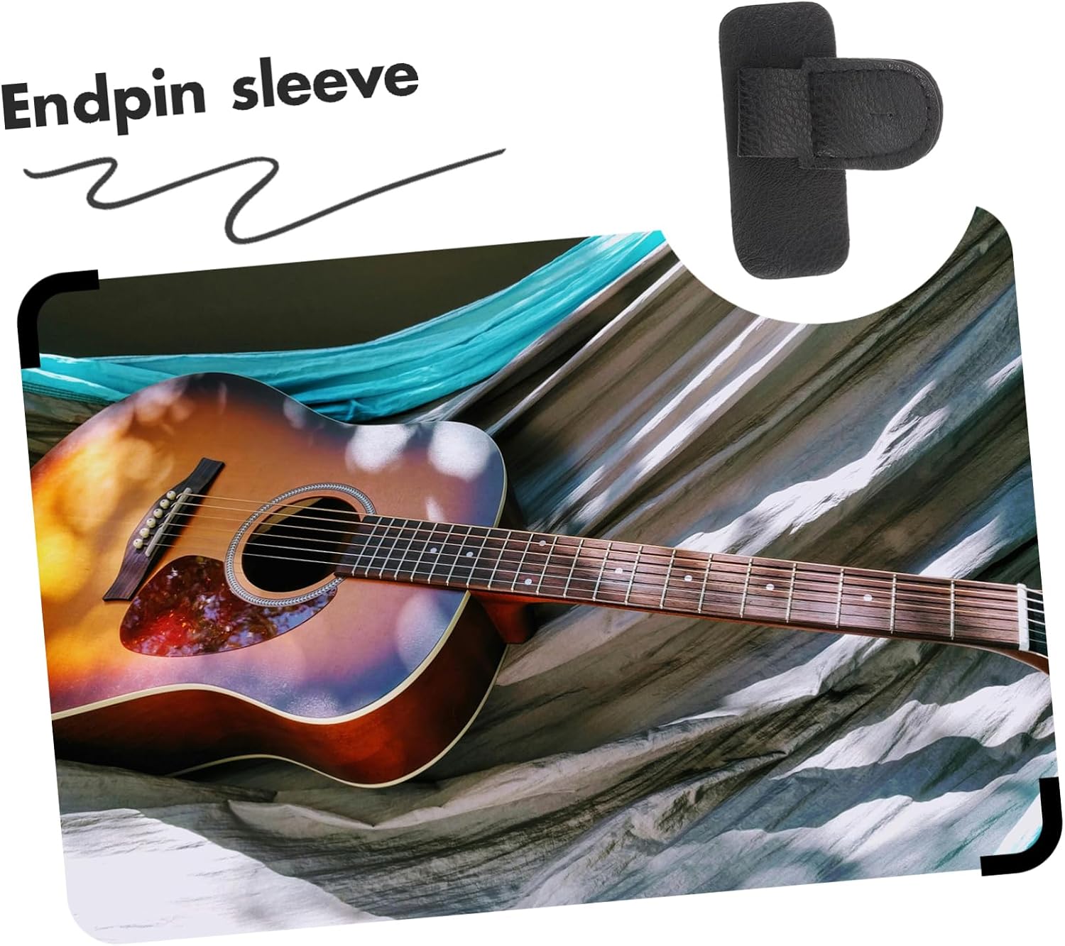 HANABASS Acoustic Guitar Endpin Protector Sleeve - Precision Design for Stable Pickup Connection Tailpin Wear Protection Easy Installation Fits Various Models