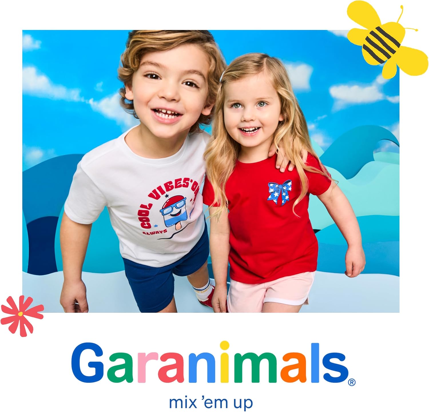 Garanimals Baby & Toddler Boy T-Shirt - Short Sleeve Tees - Kid's Casual Crew Neck - Size 0-6T - 4 Pack