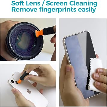Charging Port Cleaner and Repair Kits for Mobile Phone(Black) | 4*Dust Plugs,Multi-Clean Tools for iPhone and Airpod,USB C Type C Charging Slot and Lightning Cable,iPad Connector,Speaker