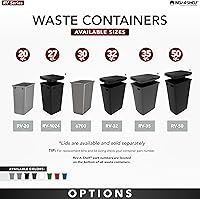 Vista 8 de Rev-A-Shelf RV-1024-52 - Recipiente de cocina de recambio de 27 cuartos de galón, plástico, blanco