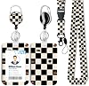 ID Badge Holder with Breakaway Lanyard &Heavy Duty Retractable Reel-360°Rotating Carabiner Keychain for Women Students,Teachers, Nurses, Office Use 4