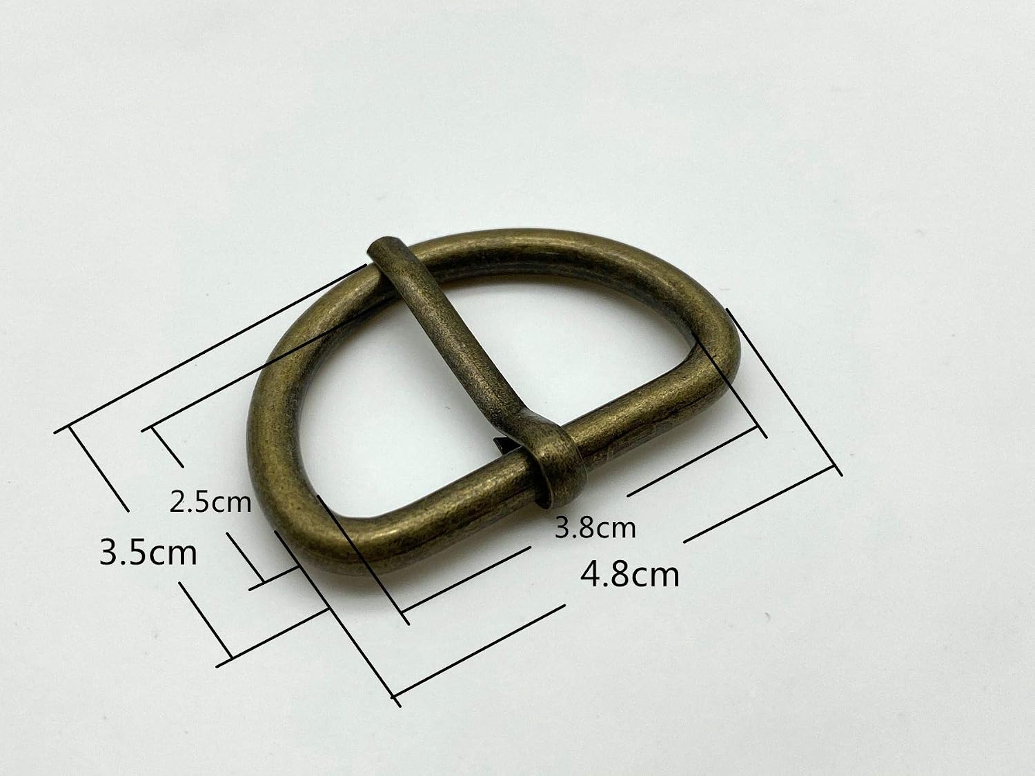 3dancraftit Iron D Ring pin Belt Strap Buckle Loops Clasp for Bag Purse Leather Belts Crafts Accessories 1 1/2 Inches / 38mm Anti Bronze A69